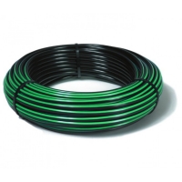 1½" PE100 PN8 Rural Poly Pipe Green Stripe 300m Coil **STORE PICKUP ONLY**