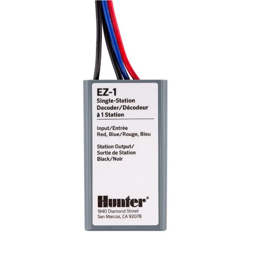 Picture of Hunter 1 station EZ decoder for use with  Pro-C, ICC2, Hydrawise HPC & Hydrawise HCC controllers