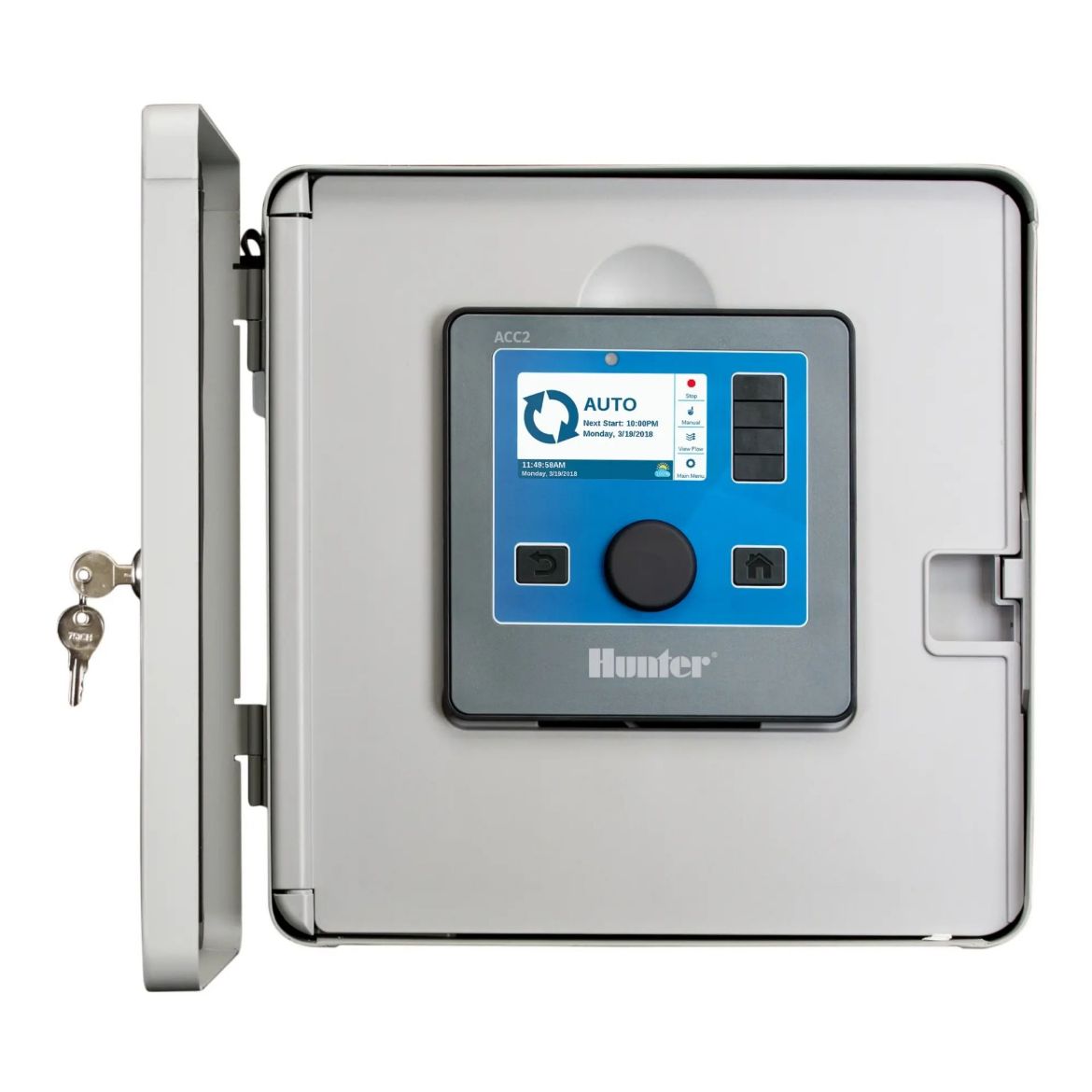 Picture of Hunter ACC2 12 station base unit modular outdoor stainless steel cabinet advanced commercial controller