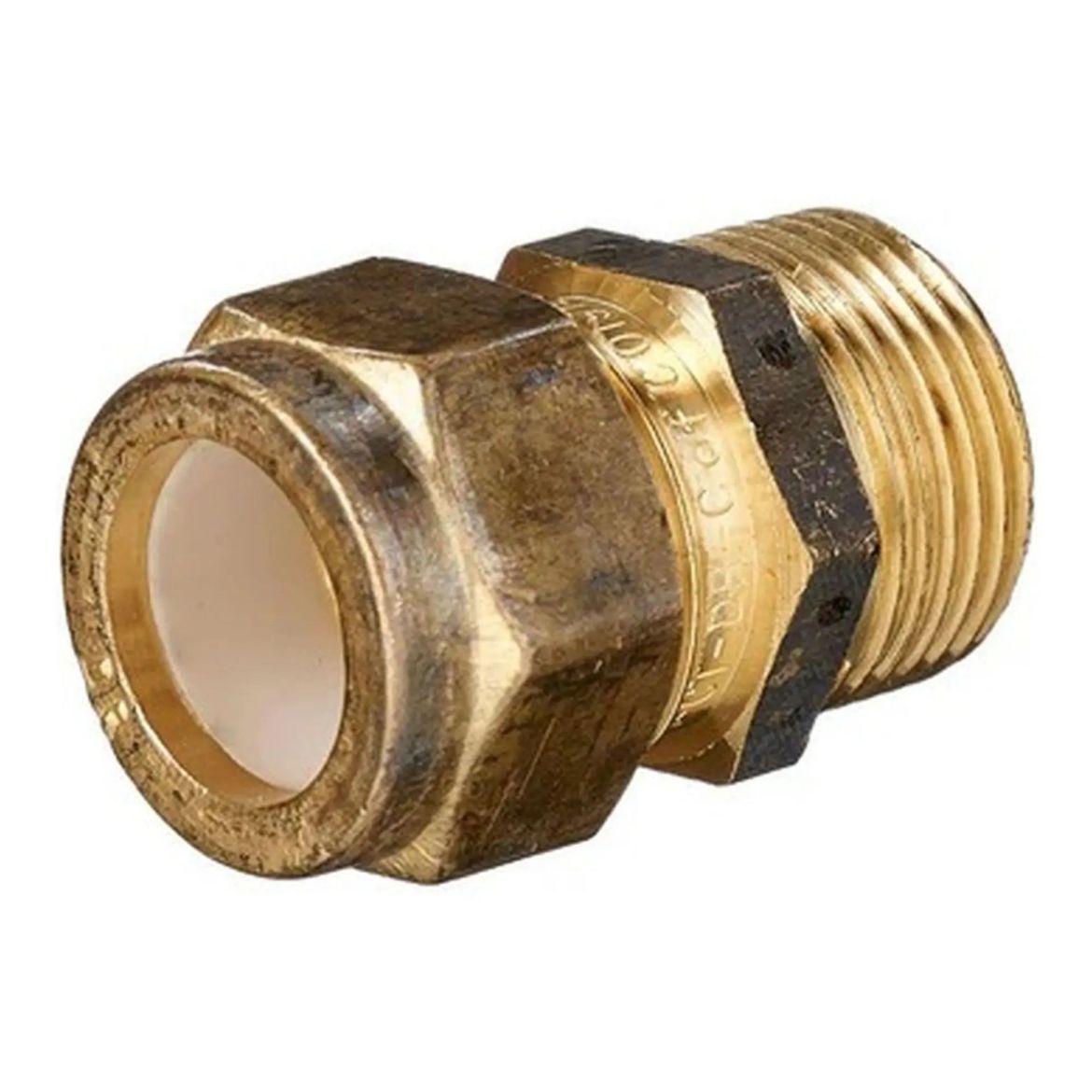Picture of ¾" Copper Union Nylon Olive x ¾" Male End BSP Brass Compression Union